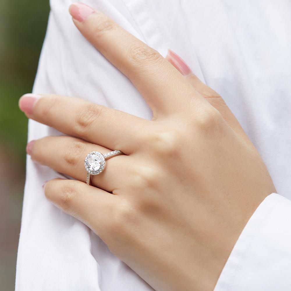 Классическое кольцо Lindon из стерлингового серебра 925 пробы с цирконом, женские ювелирные изделия, свадебный подарок для вечеринки