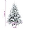 Artificial Christmas Tree with 150 Warm White LEDs 150 cm PE and PVC