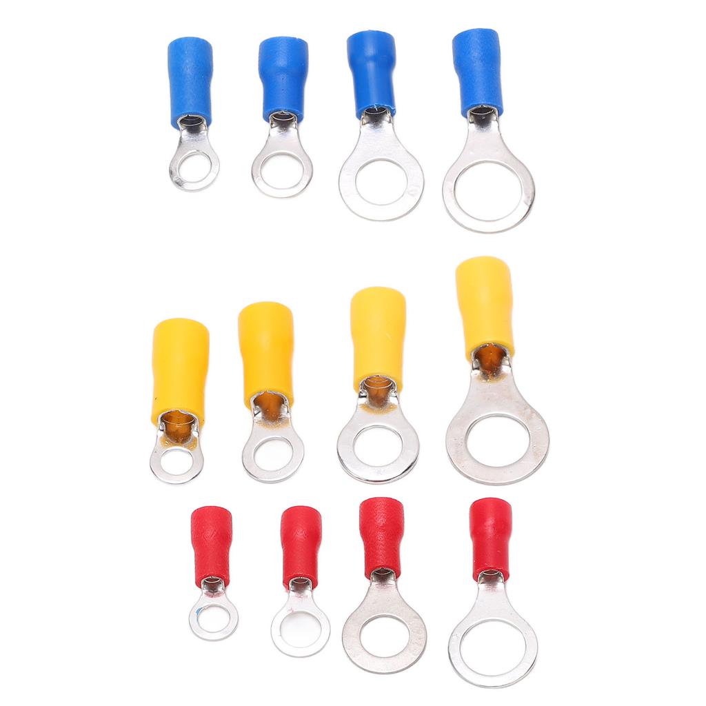 240PCS Mixed Ring Terminal Kit Quick Disconnect Insulated Wire Terminals Lug Set for Electrical