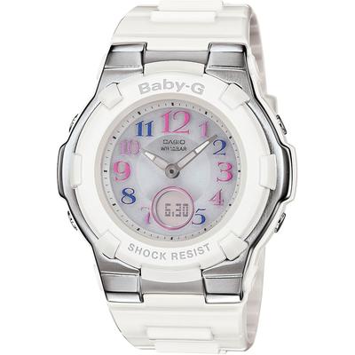 Casio Baby-G Женские часы BGA-1100GR-7BJF с солнечной батареей и радиоконтролем, белые