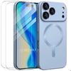 Phone Case - E.F.Connection - for iPhone 17 Pro Max - with Magnetic Ring - Blue - 2 Glasses
