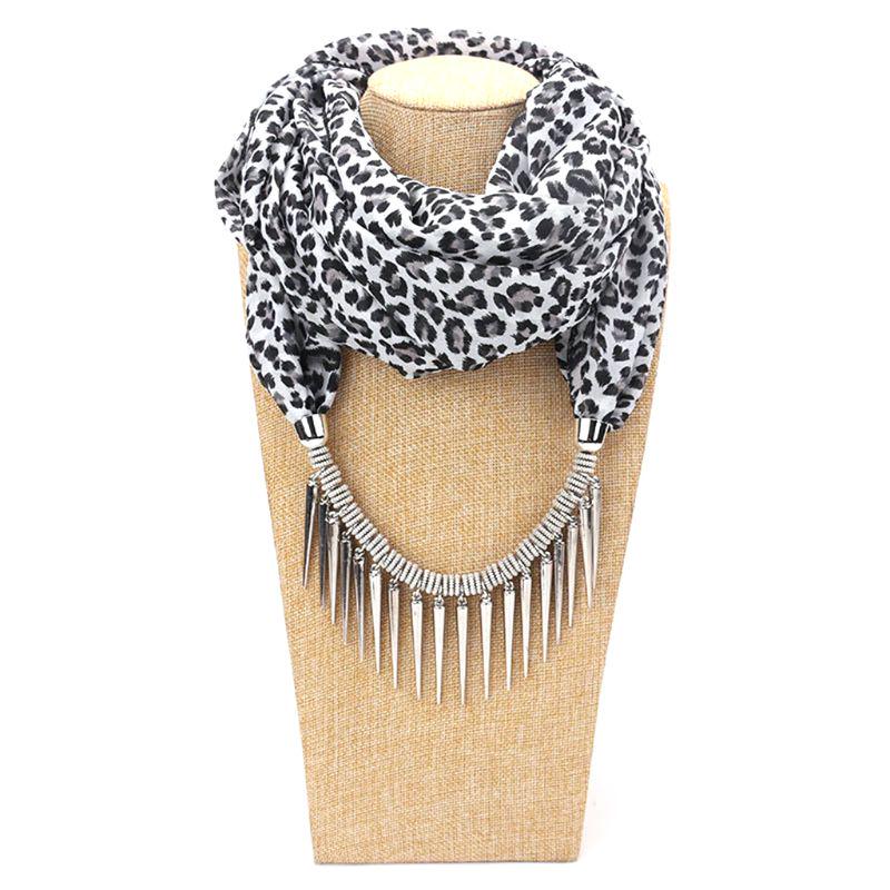 Fashion Brand Leopard Lady Scarf Necklace Pendant Jewelry Scarf