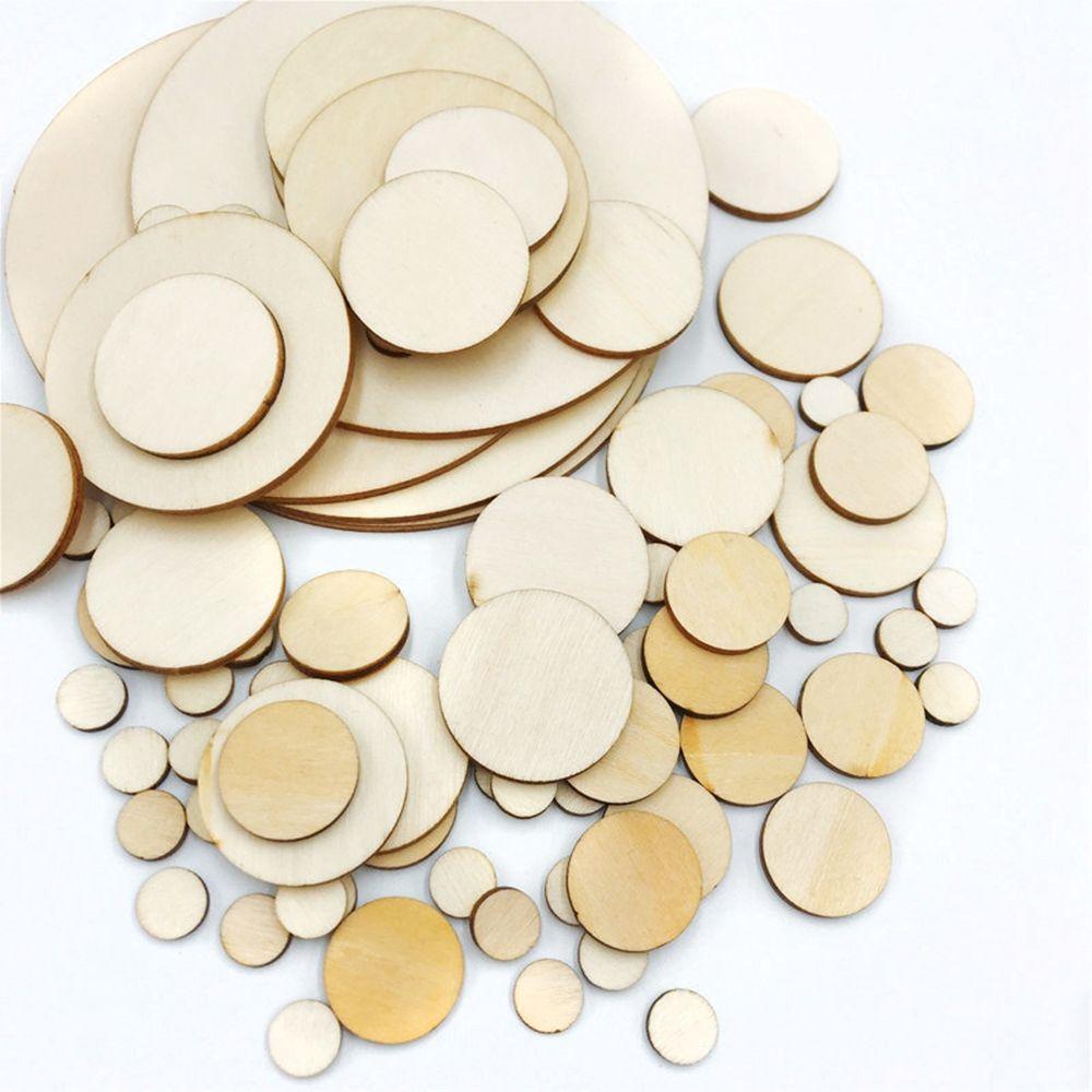 Круги DIY ремесла свадьба деревянные день рождения дети ломтики дерева ремесло живопись игрушки орнамент декор