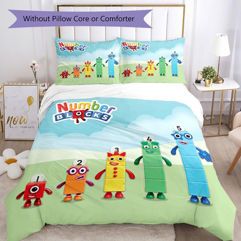 Numberblocks Bedding Set Breathable Duvet Cover With Pillowcases Home Decoration Birthday Gift