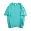 Solid-colored Cotton Sewn Loose Large-sized Pure Cotton Short-sleeved T-shirt for Women's Couple