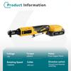 200N.M Electric Wrench Ratchet 3/8 Inch Cordless Efficient Handheld Rechargeable Repair Power Tool