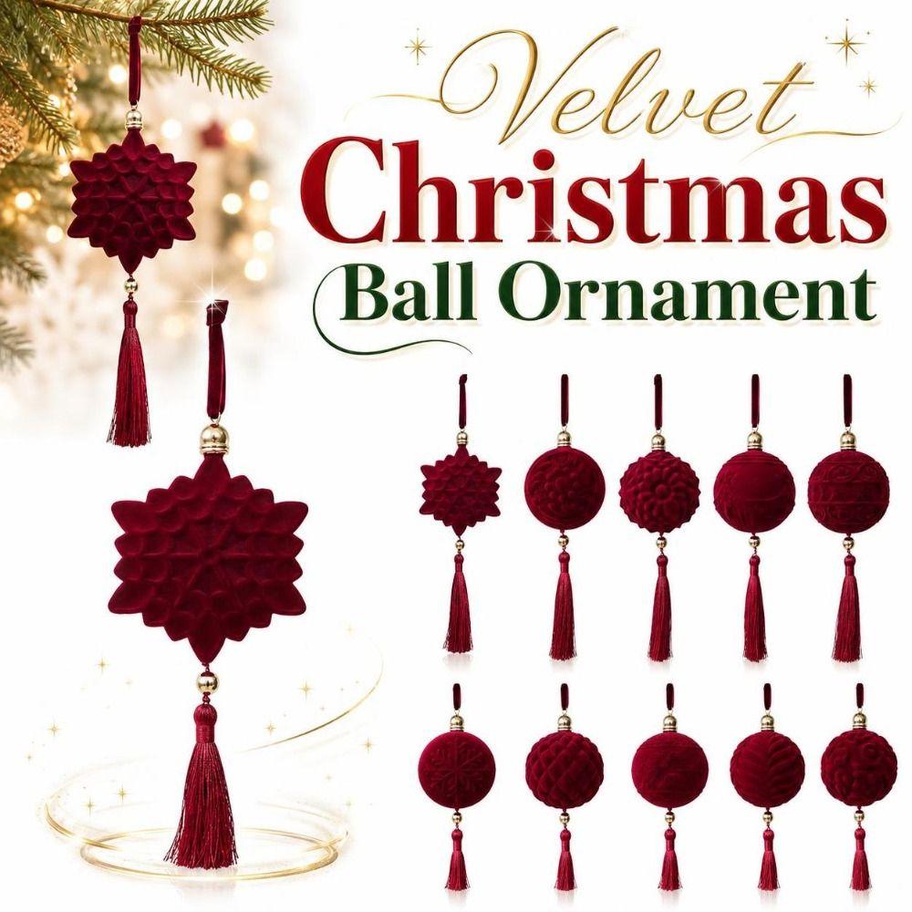 with Tassel Christmas Ball Ornament Hanging Bauble Ball Home Decoration