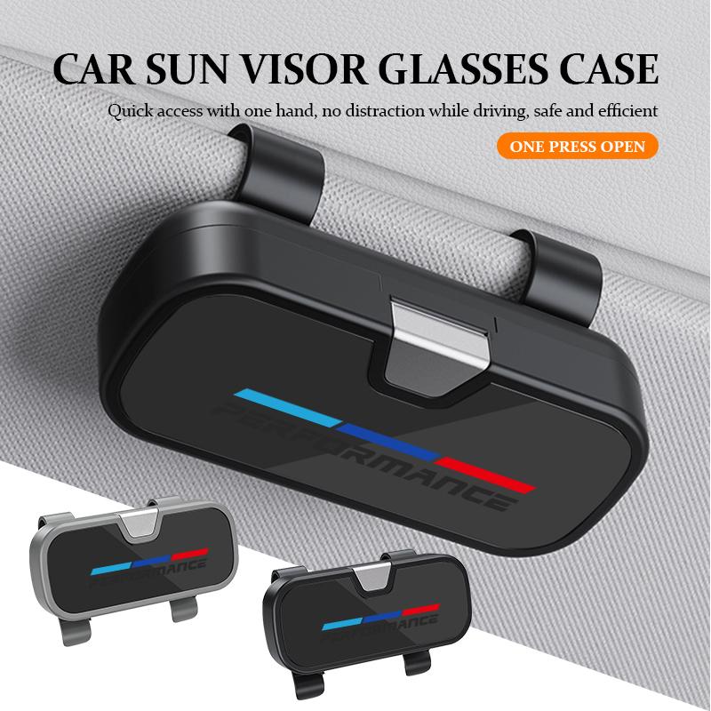 Car Sun Visor Glasses Case Anti-Scratch Sunglasses Storage Box For BMW M E87 E30 E46 E28 E39 F18 F35 G03 F10 E93 F20 ADMVN1