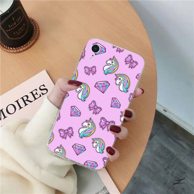 Милый чехол-единорог с радугой для iPhone 11 12 13 mini pro XS MAX 8 7 6 6S Plus X 5S SE 2020 XR