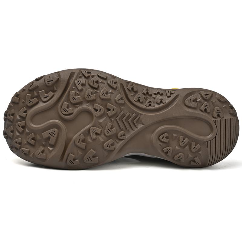 Summer Men's Hollow Leather Beach Sandals Toe Cap Outdoor Sports Shoes Handmade Mesh Shoes