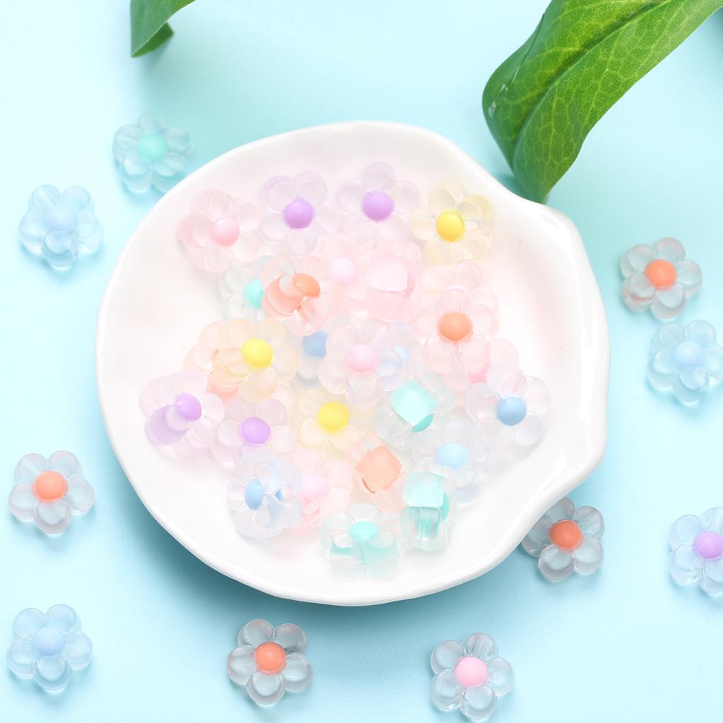 Jar Heart Plum Beads Fashion Handmade Material Jewelry Making About40pcs Clear/Matte DIY Necklace Bracelet