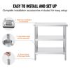 Stainless Steel Food Prep Table Commercial Kitchen Work Table 18"x36"