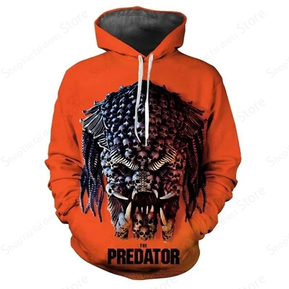 Мужская толстовка с капюшоном с принтом 3D-фильма «Хищник», графическая толстовка для мужчин и женщин, модная толстовка с капюшоном большого размера, толстовка для мальчиков, женская толстовка, мужская куртка