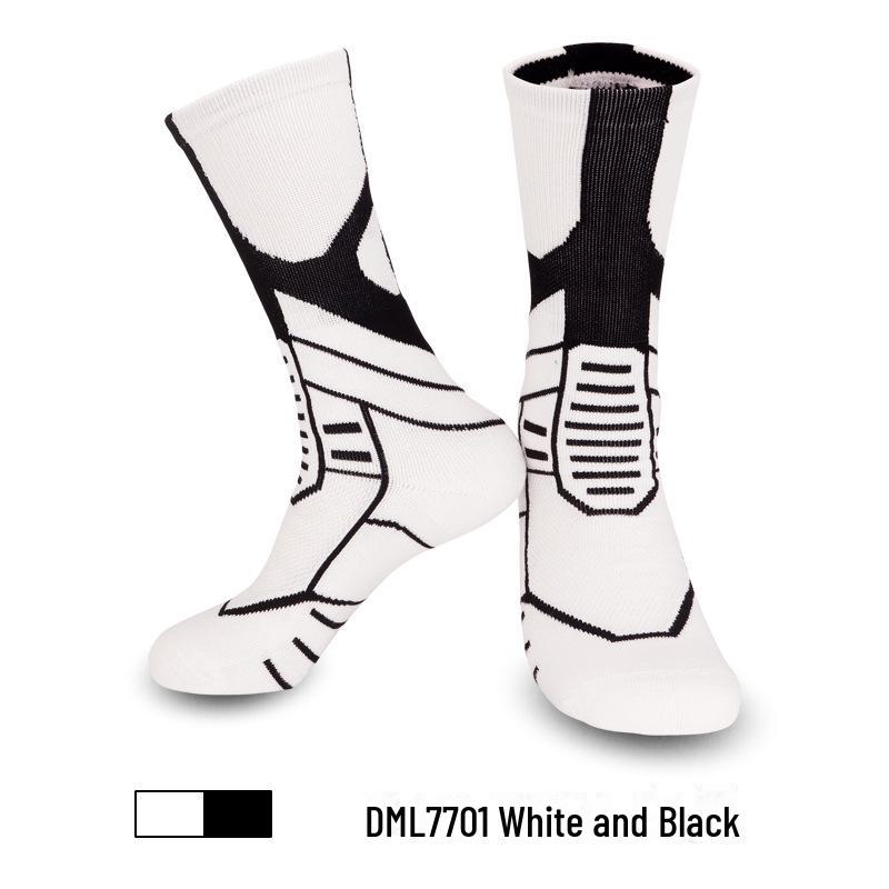 Men's Anti-Slip Sweat-Absorbent Mid-Tube Sports Socks for Basketball and Running