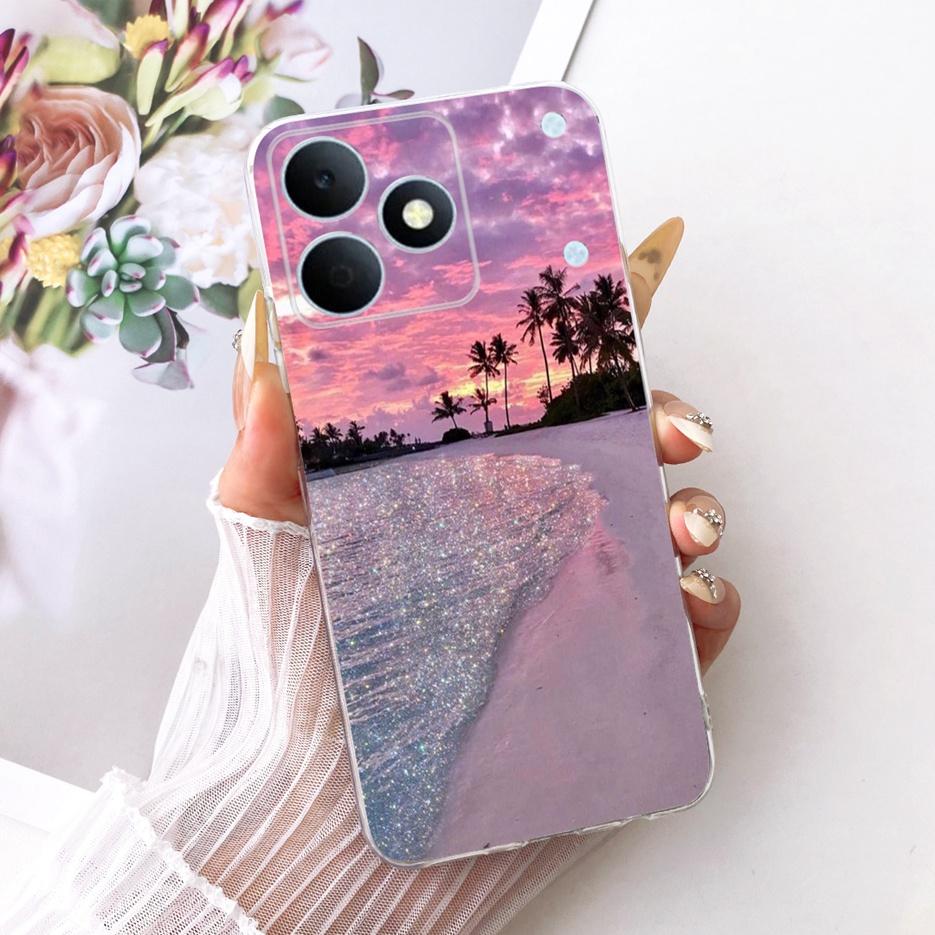 Чехол для Realme Note 80 4G RMX5388 Милый Кот Цветы Рисованный Чехол Мягкий Силиконовый Чехол Для Realme Note 80 Note80 Задняя Крышка Fundas