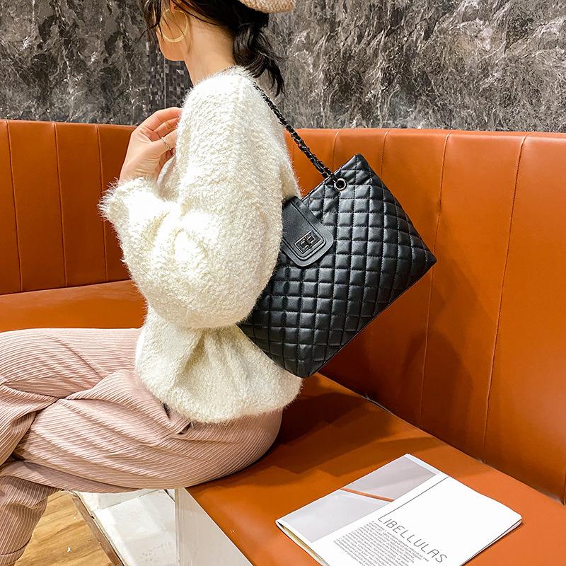 Сумка через плечо женская зимняя новая модная ромбовидная вышитая нитью ручная сумка большой емкости рюкзак ночной рынок женская сумка