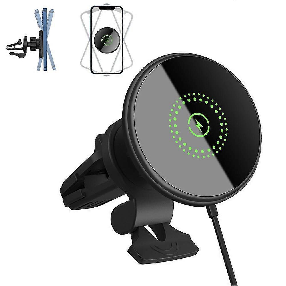 Magnetic Fast Charging Car Phone Holder Stand Wireless Charger 20W Type-C