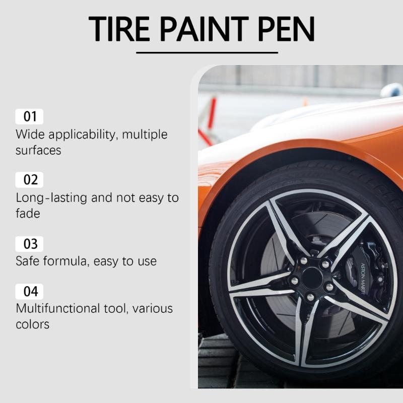 15 шт. Белый маркер для шин, водостойкий, для ремонта царапин на автомобильных шинах, быстросохнущий