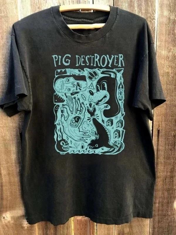 Collection PIG DESTROYER Band Album Heavy Cotton Black All Size T Shirt UR804 Unisex T-Shirt