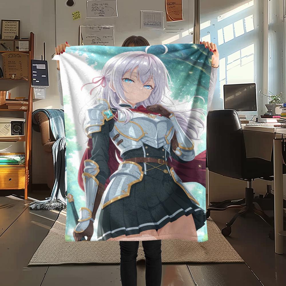 1PC Alya Anime Print Flannel Blanket, High quality Comfortable for All Seasons, Home Decor, Warmth and Comfort, Perfect for Christmas Gifts