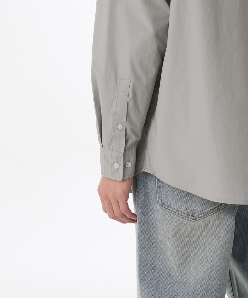 MUSINSA STANDARD Oversized Washed Poplin Shirt [Light Warm Grey]