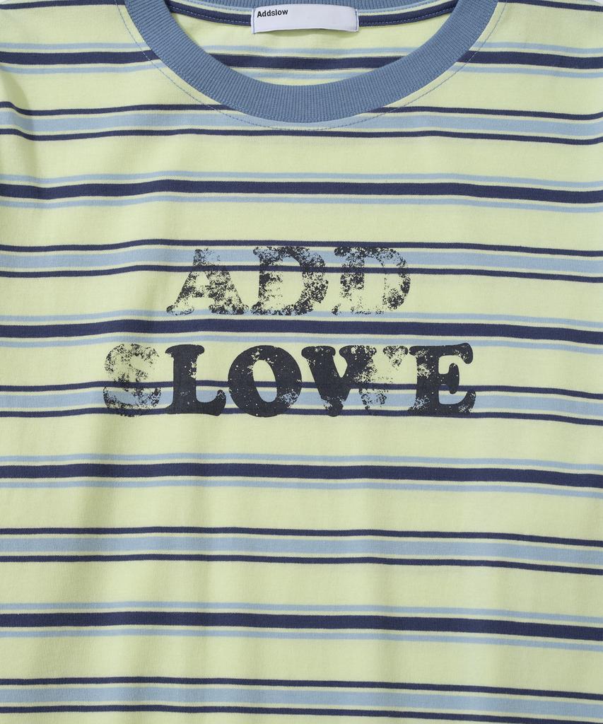 ADDSLOW Stripe Love Long Sleeve [Sulfur]