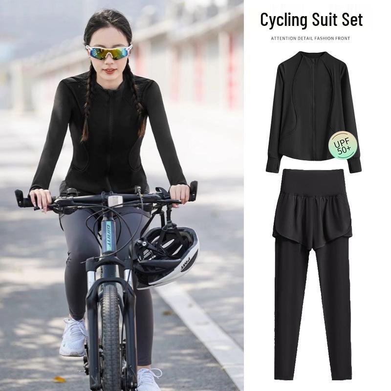 Женский быстросохнущий спортивный комплект с длинным рукавом - весенний кардиган для фитнеса для активного отдыха