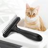 Расческа для вычесывания шерсти домашних животных, собак и кошек, расческа для вычесывания колтунов с двумя рядами игл, аккуратно удаляет выпавшие или спутанные волосы из подшерстка