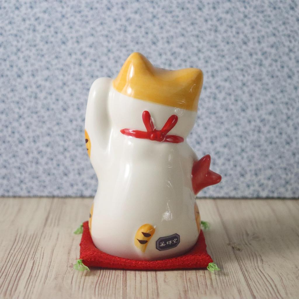 Yakushi Kiln Maneki-neko (Large) - Welcome To the Welcome Cat (with Lucky Sticker)