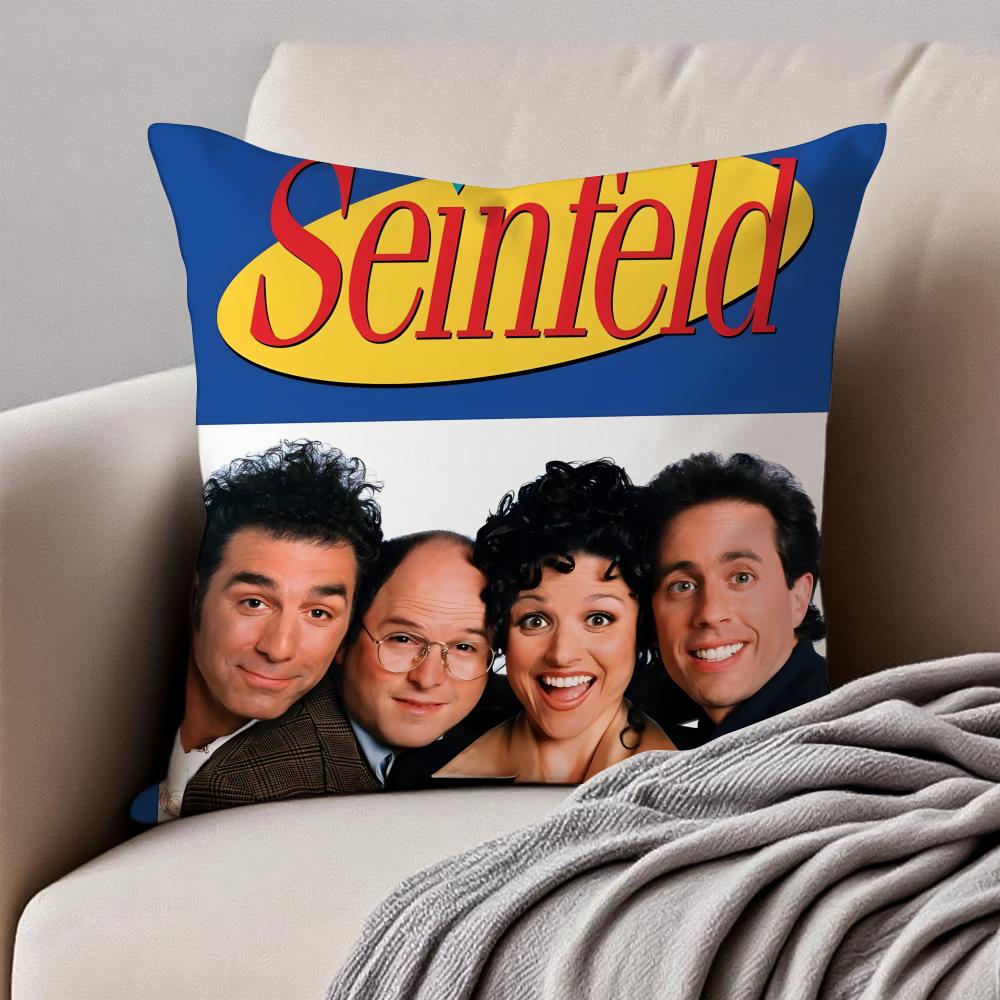 S-Seinfeld Подушка Классическое ТВ-шоу Подушка Чехол для подушки Наволочка Защита от пылевых клещей Невидимая молния Короткий плюш Подушка для дивана