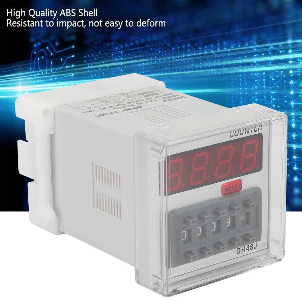 DH48J 220VAC цифровой счетчик реле светодиодный дисплей 1-999900 8-контактный