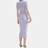 Self-Portrait Solid Color Long Ribbed Knit Dress Women dresses SS25125MSKL