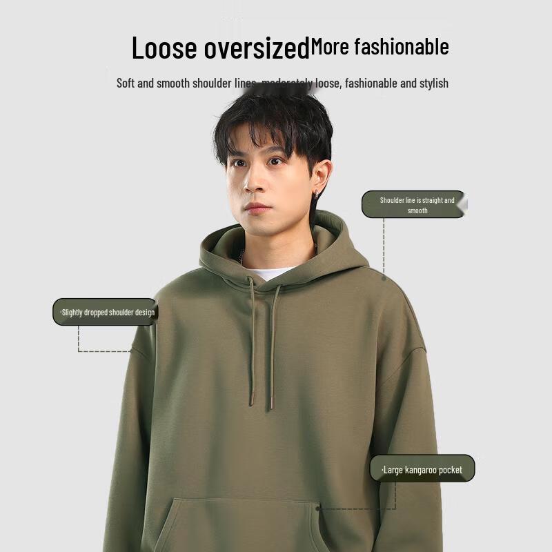 Mark Fairwhale Men's 2025 Autumn Loose Hooded Graphic Sweatshirt