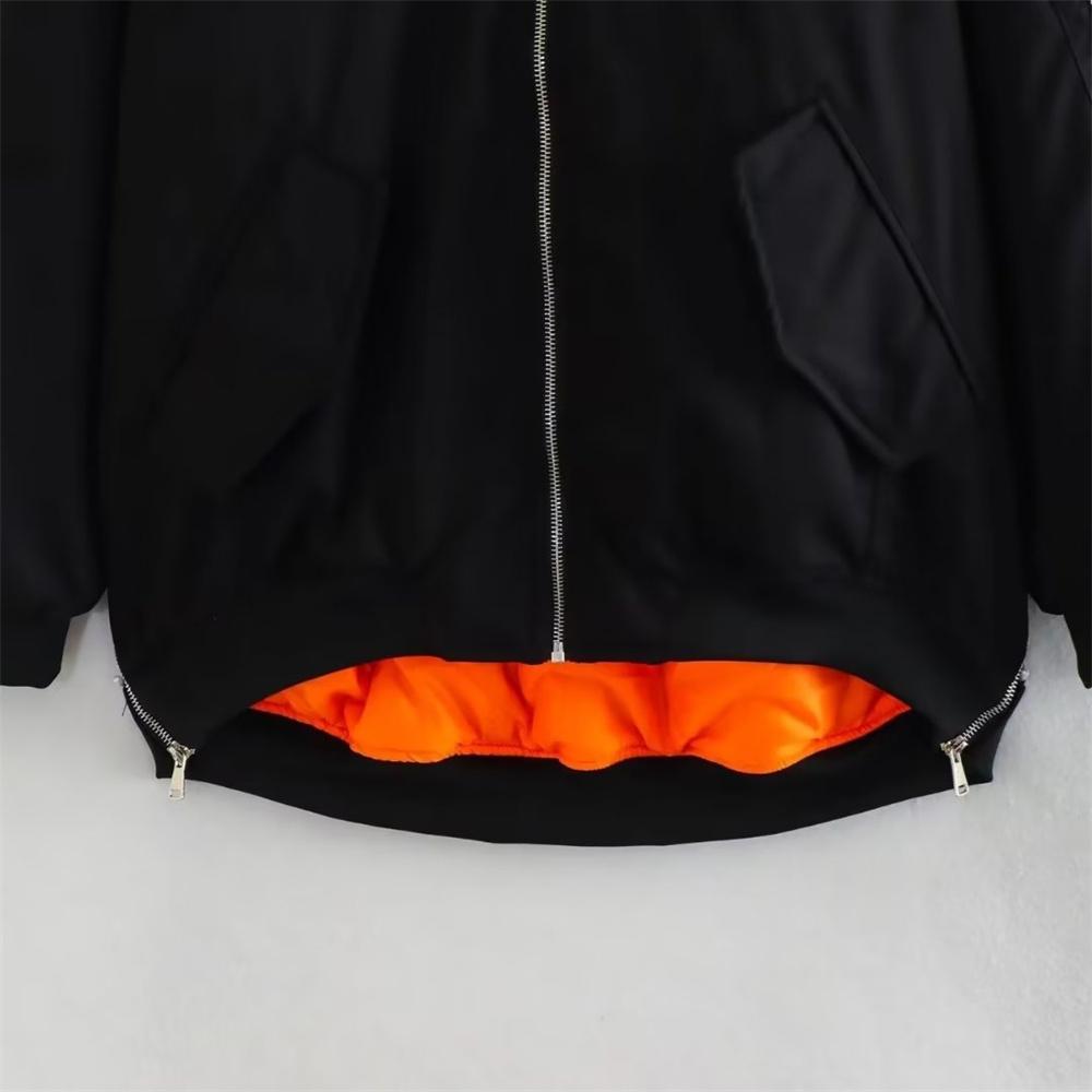 Осень/Зима Новая женская повседневная свободная хлопковая куртка-пилот с застежкой-молнией, бейсбольный костюм, пальто с длинным рукавом и воротником