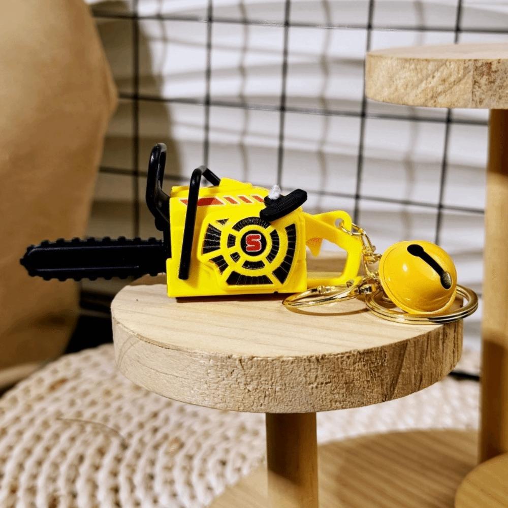 Realistic Power Saw Bag Pendant Plastic Logging Saw Toy Electric Saw Keychain Gift Key Decor