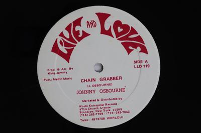 12-дюймовая пластинка JOHNNY OSBOURNE PAPA SAN Chain Grabber Watch Them A Watch LLD119 LIVE AND LOVE 1989 США Регги Ска Даб Б/у