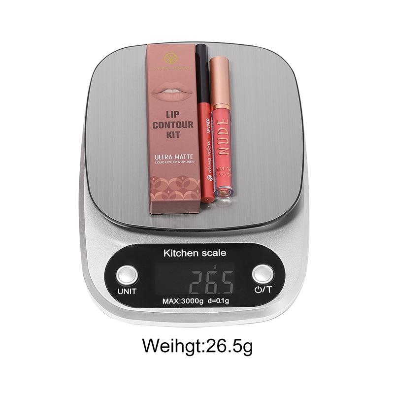 YOUNG VISION Блеск для губ + карандаш для губ Набор из 2 нелипких матовых блесков для губ Поворотный карандаш для губ