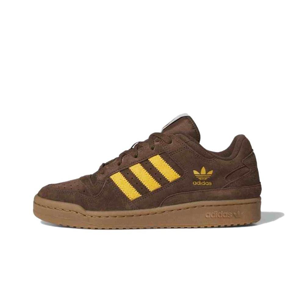 adidas Forum Low CL коричневые Preloved желтые унисекс кроссовки Gum JI3274