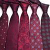 Галстук бордовый ретро мужской свадебный галстук жениха пряжа полиэстер шелковый деловой галстук
