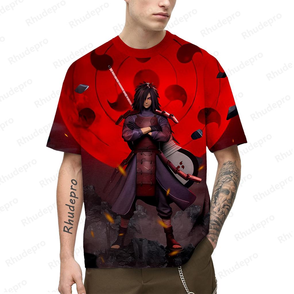 Uchi Haba T-shirt Short Sleeve Clothing Naruto High Quality Gift Fashion Y2k Clothes Trend Anime Shirts Streetwear