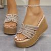 *Summer Round Headed Fish Mouth Casual Slippers for Women Able Style Comfortable and Sexy Wedge Heel Slippers
