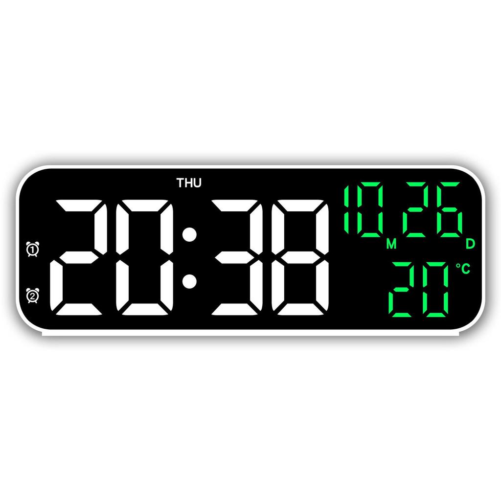 9-inch Multifunctional LED Clock with Multiple Alarms - Model 2802
