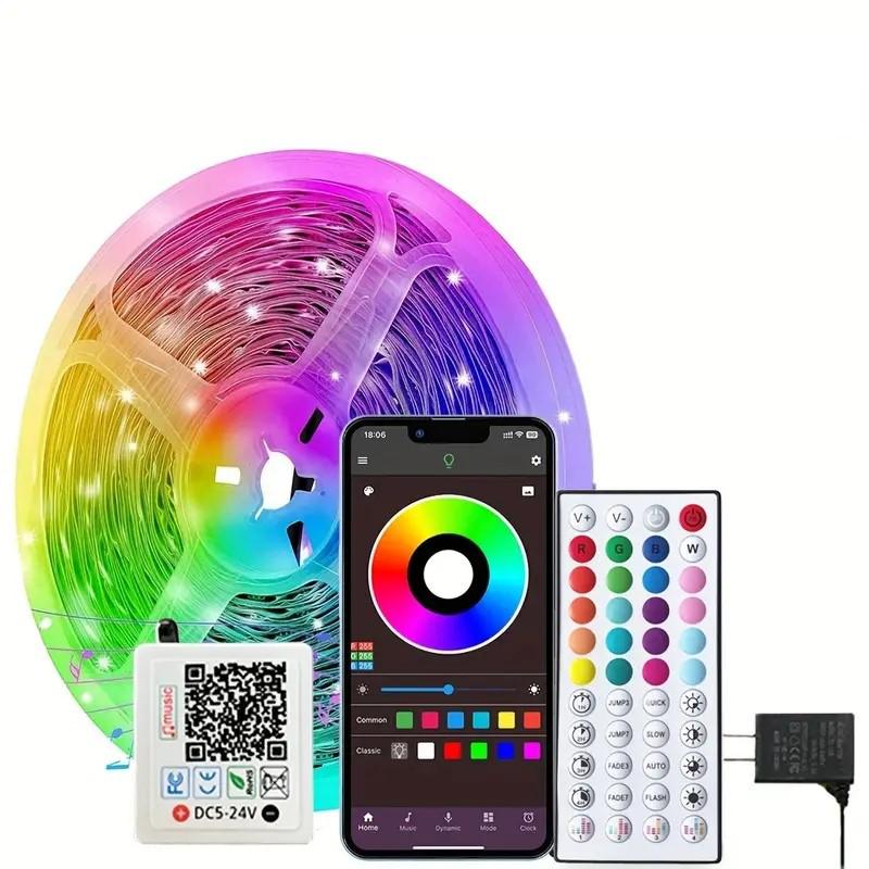 Комплект 24V 3535 RGB светодиодной ленты для подсветки с 44-кнопочным Bluetooth музыкальным управлением