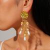 Винтажные серьги-гвоздики серебряная игла с имитацией жемчуга и бриллиантами, серьги в придворном стиле