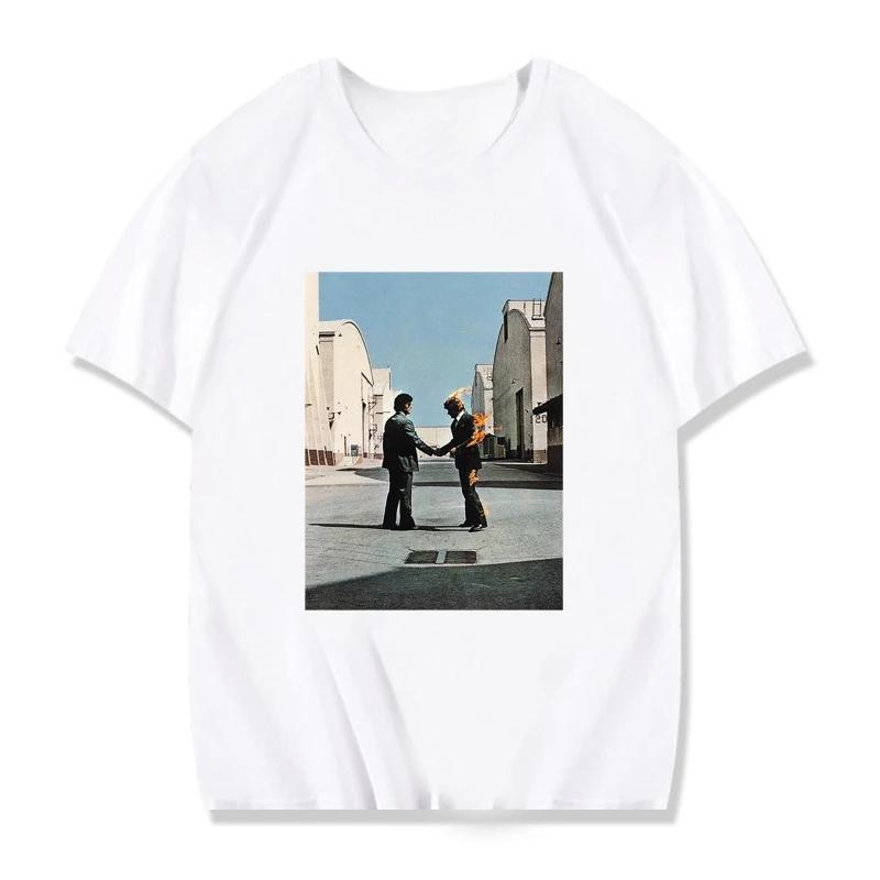 Pink Floyd Pink Floyd Стена The Wall Хлопковая футболка с принтом с коротким рукавом Одежда Нижняя рубашка Футболка с коротким рукавом
