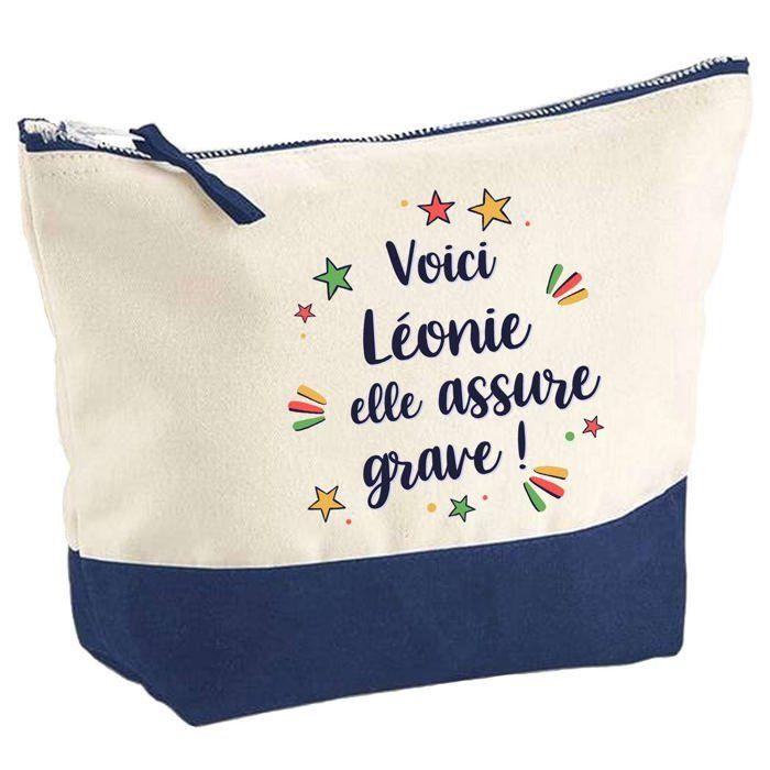 Trousse de maquillage - PLANETEE - Léonie elle assure grave - Grand format - Coton - Impression HD