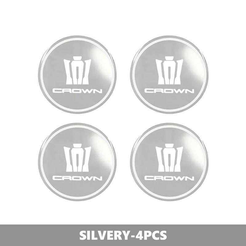 For Toyota 4PCS 56mm Car Styling Wheel Center Hub Caps Stickers Badge TDR GR Corolla Yaris Aygo Prius RAV4 Crown CHR Camry