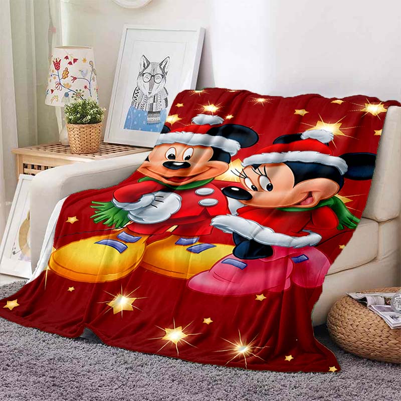 Cartoon Mickey Minnie Mouse Blanket Soft Warm Flannel Throw Fluffy Bed Blanket New Born Winter Blanket Luxury Gifts