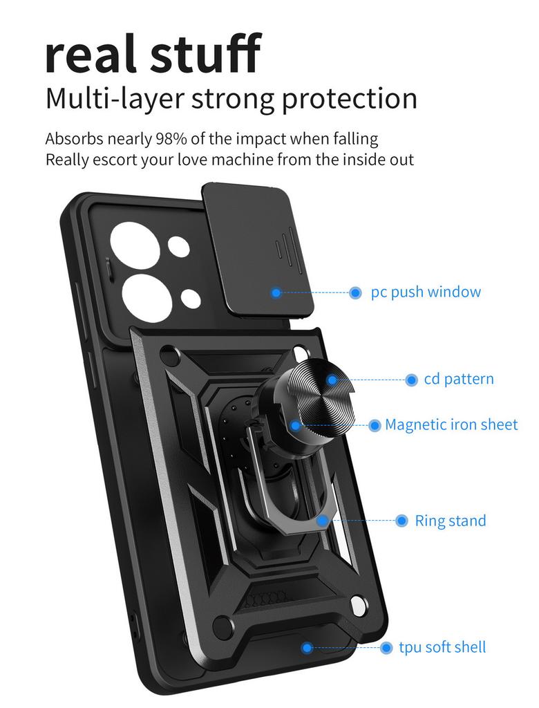 Защитный чехол для камеры Xiaomi Redmi Note 13 Pro 4G 13 12S 12 Pro + 11E 11 Pro 11S 11T 10 Pro 10S 9T 9 8, гибридный защитный чехол с кольцом