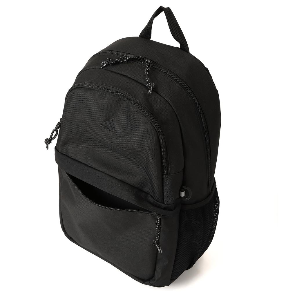 Рюкзак B4, размер для хранения ПК, 27 л, круглый, тип 1, воздушная камера, школьная сумка, школьный рюкзак, черный x белый x белый, высота 46 x ширина 31 x глубина 19 см [Adidas] 15,6 дюйма